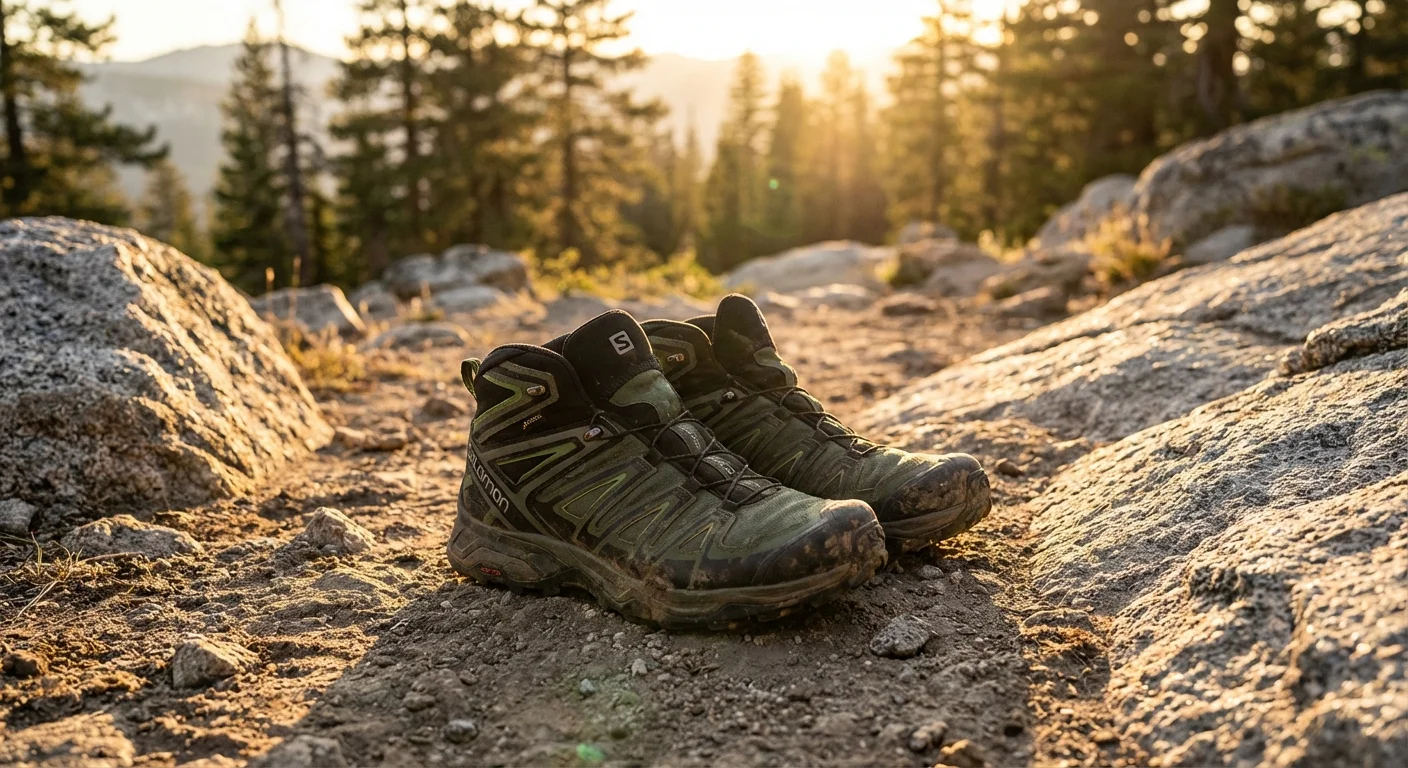 Salomon X Ultra 5 GTX men's hiking shoe black and green colorway
