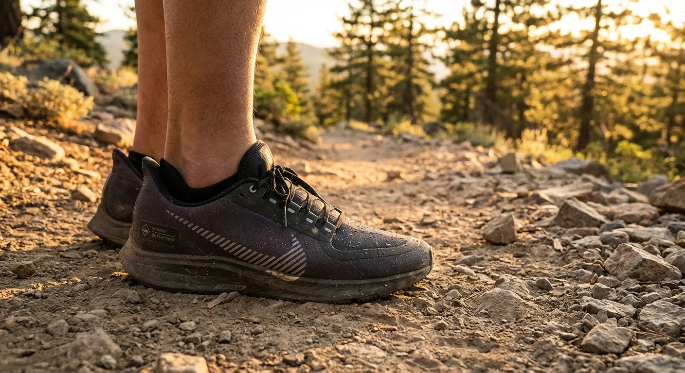 Nike Pegasus 43 Shield waterproof running shoes side profile