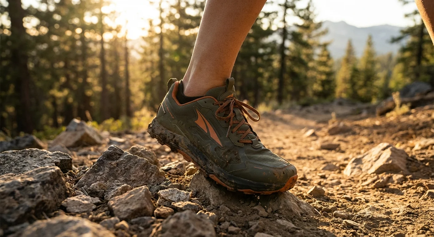 Altra Lone Peak 8 Waterproof trail shoe wide toe box view