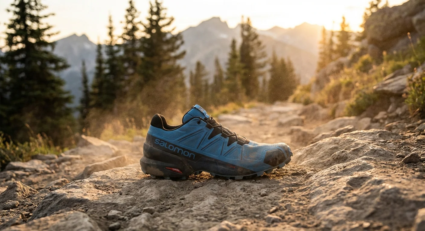 Salomon Speedcross 7 trail running shoe in blue and black colorway