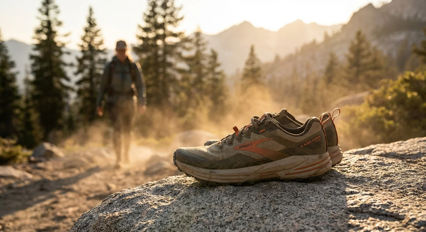 Brooks Cascadia 18 trail running shoe side profile