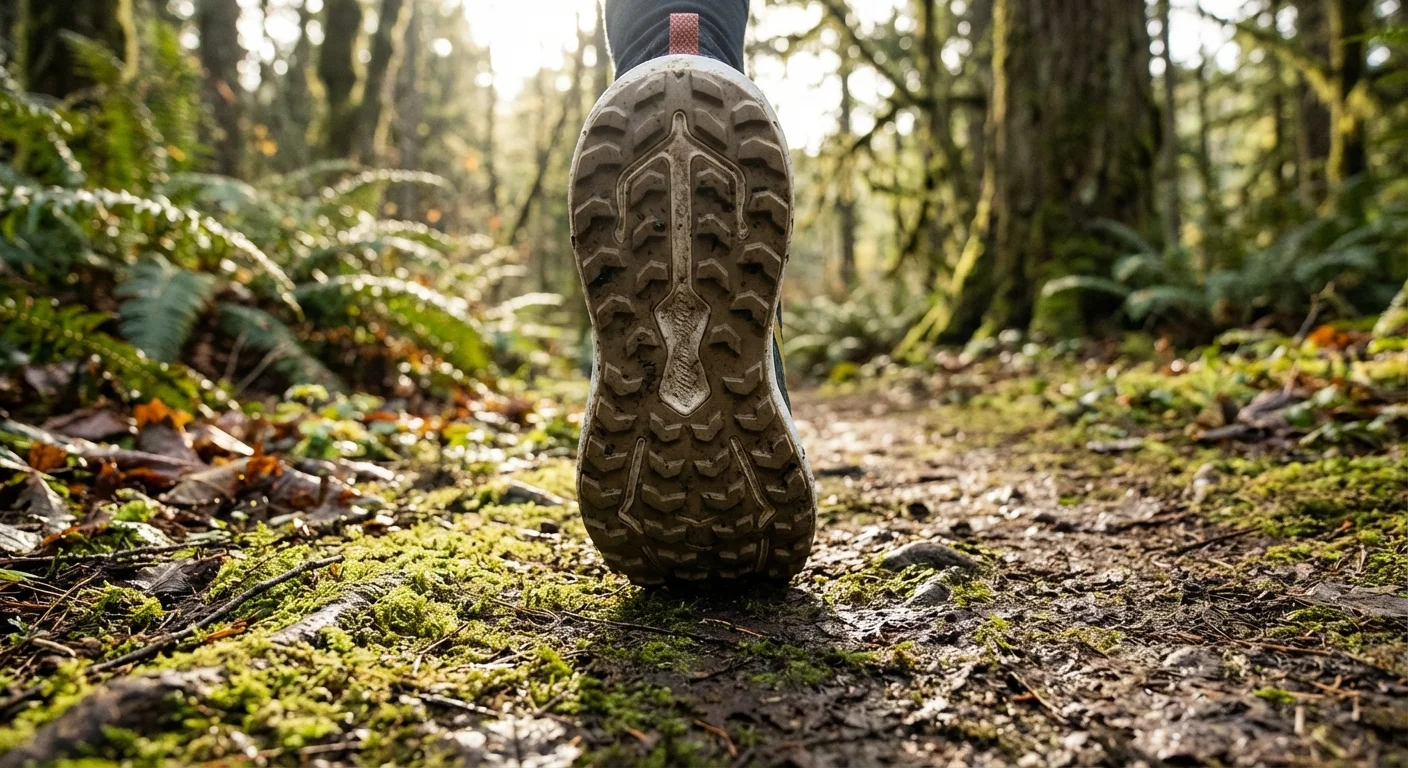 Brooks Caldera 7 trail running shoe outsole tread pattern close-up