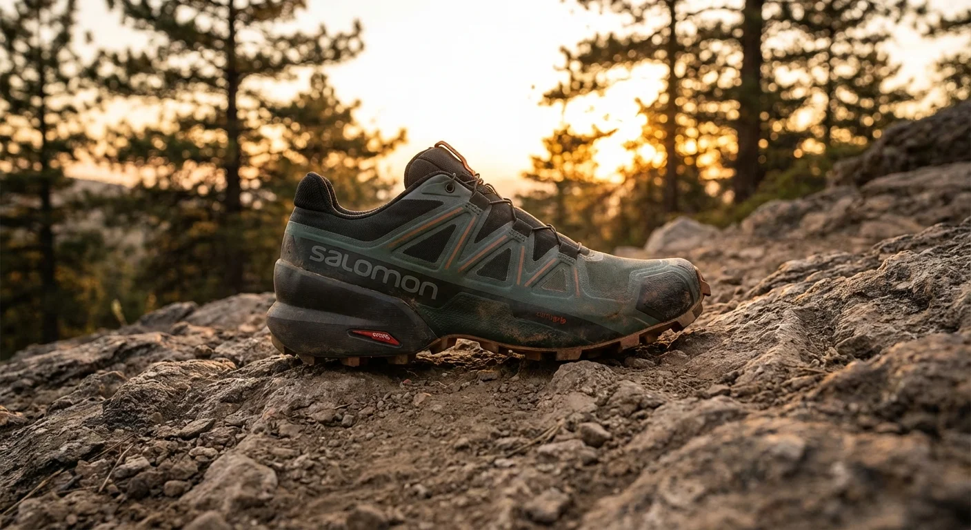 Salomon Speedcross 6 trail running shoe side profile showing Contagrip outsole lugs