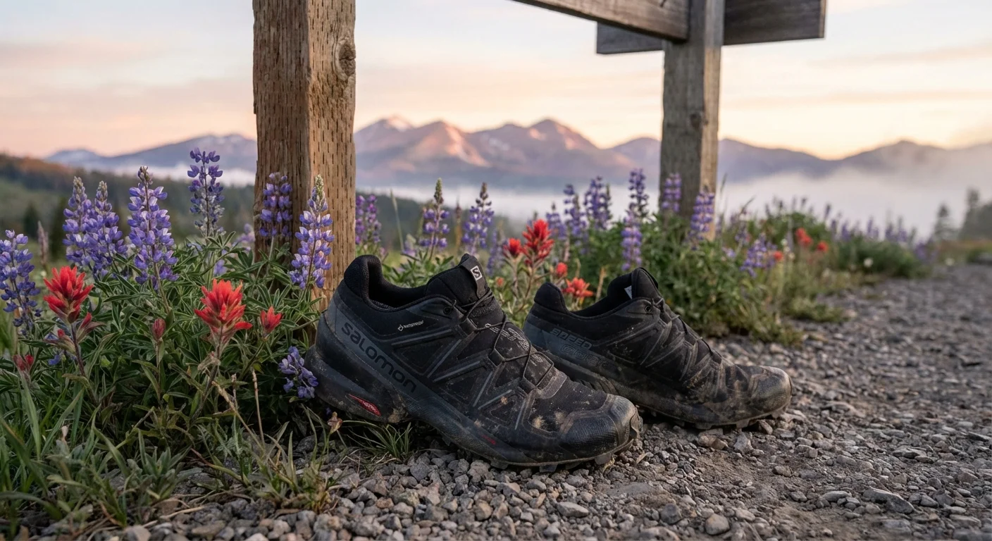 Salomon Speedcross 5 GTX waterproof trail running shoe black colorway