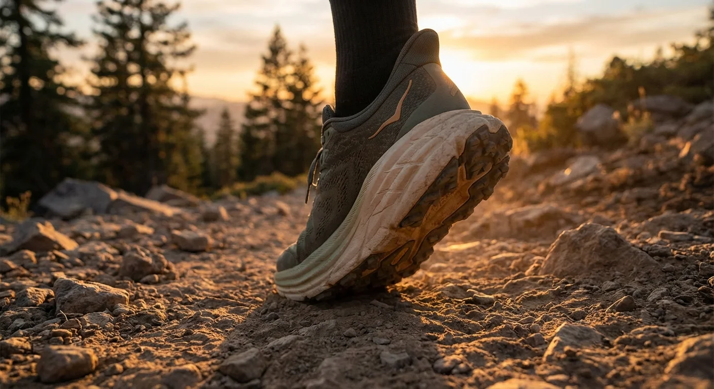 Hoka Speedgoat 6 trail running shoe cushioned midsole profile view