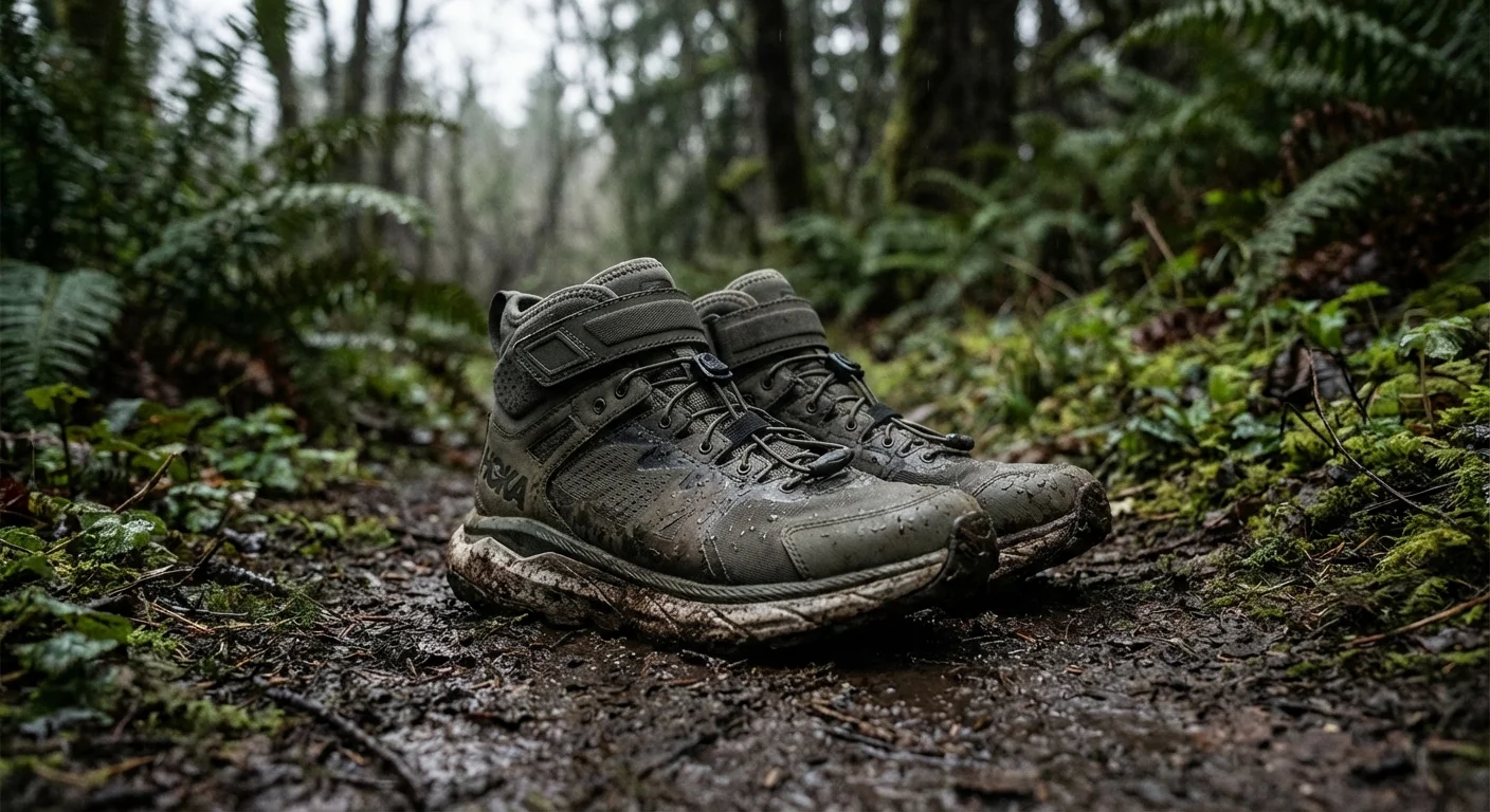 Hoka Arkali 2 women's fastpacking shoe showing speed-lace system and ankle strap