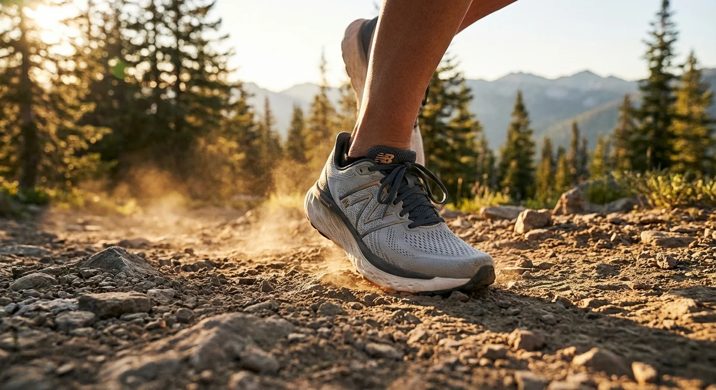 New Balance Fresh Foam X 1080v14 on foot during road run close-up