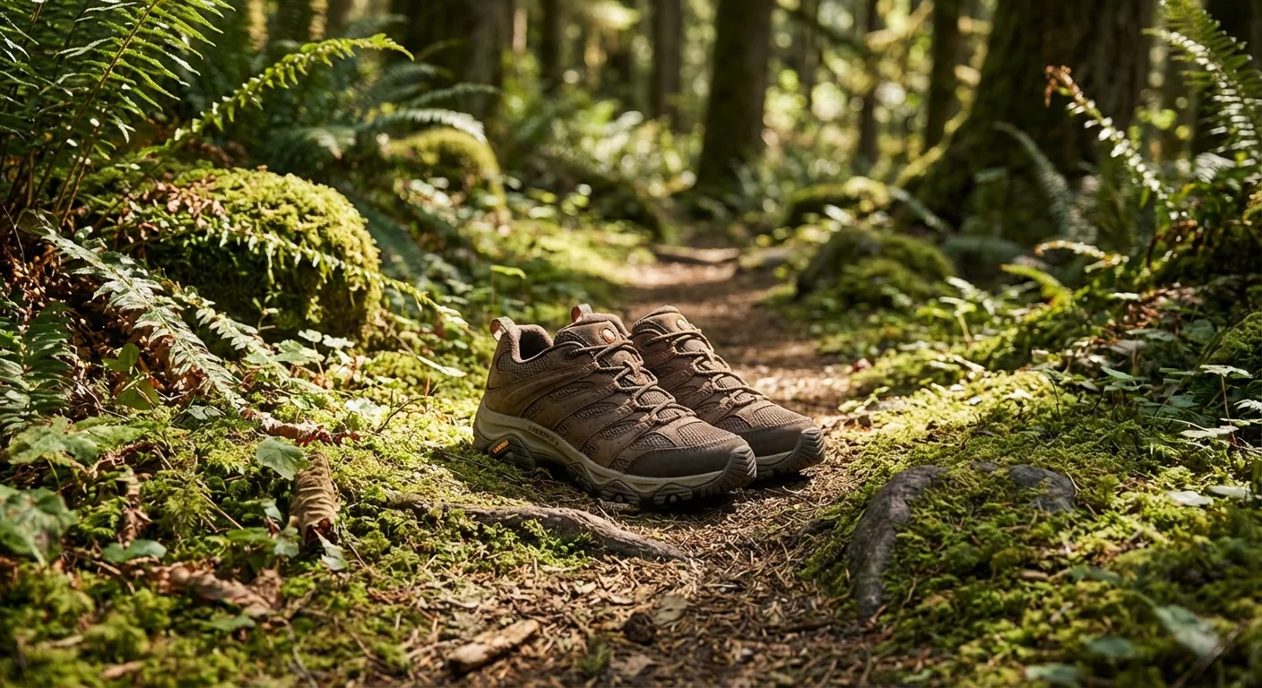 Merrell Moab 4 hiking shoe in walnut brown colorway