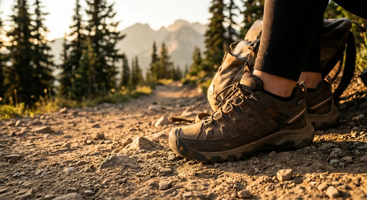 KEEN Targhee IV WP hiking shoe in bison brown colorway