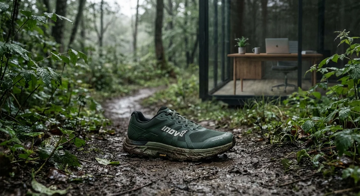 Inov-8 Trailfly G 300 trail running shoe green colorway with graphene outsole