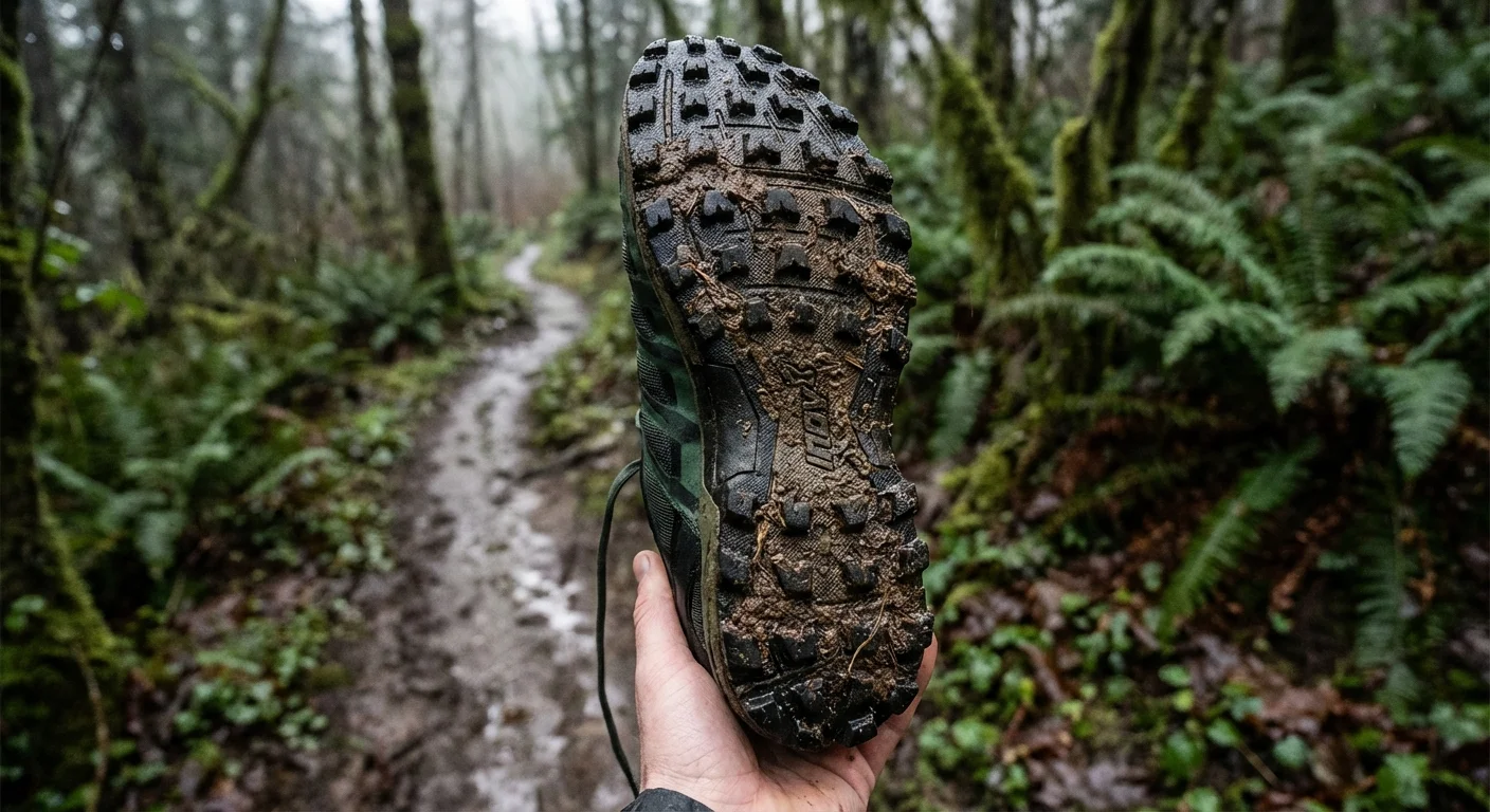 Inov-8 Mudclaw G 260 v2 trail shoe showing deep lug pattern on outsole