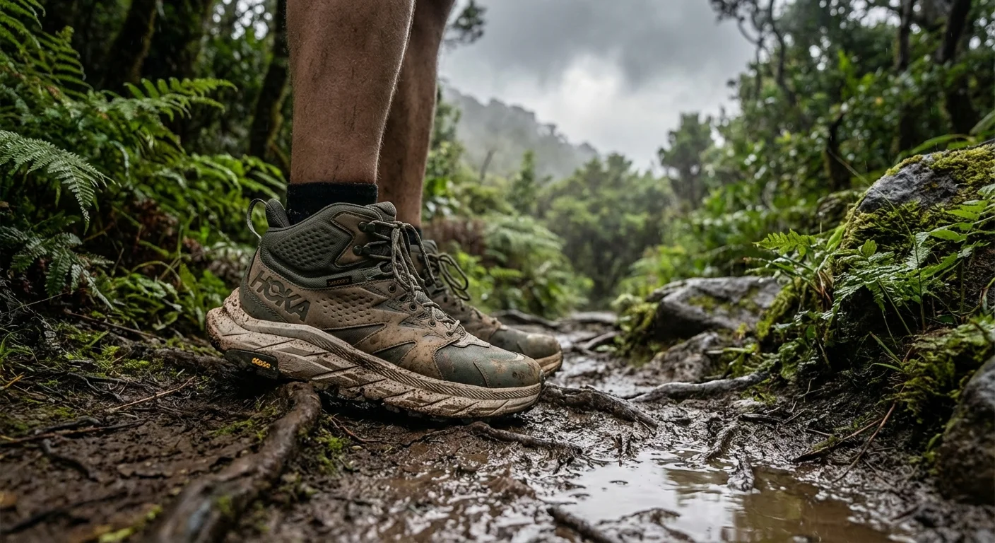Hoka Anacapa Breeze Mid hiking shoe with cushioned midsole