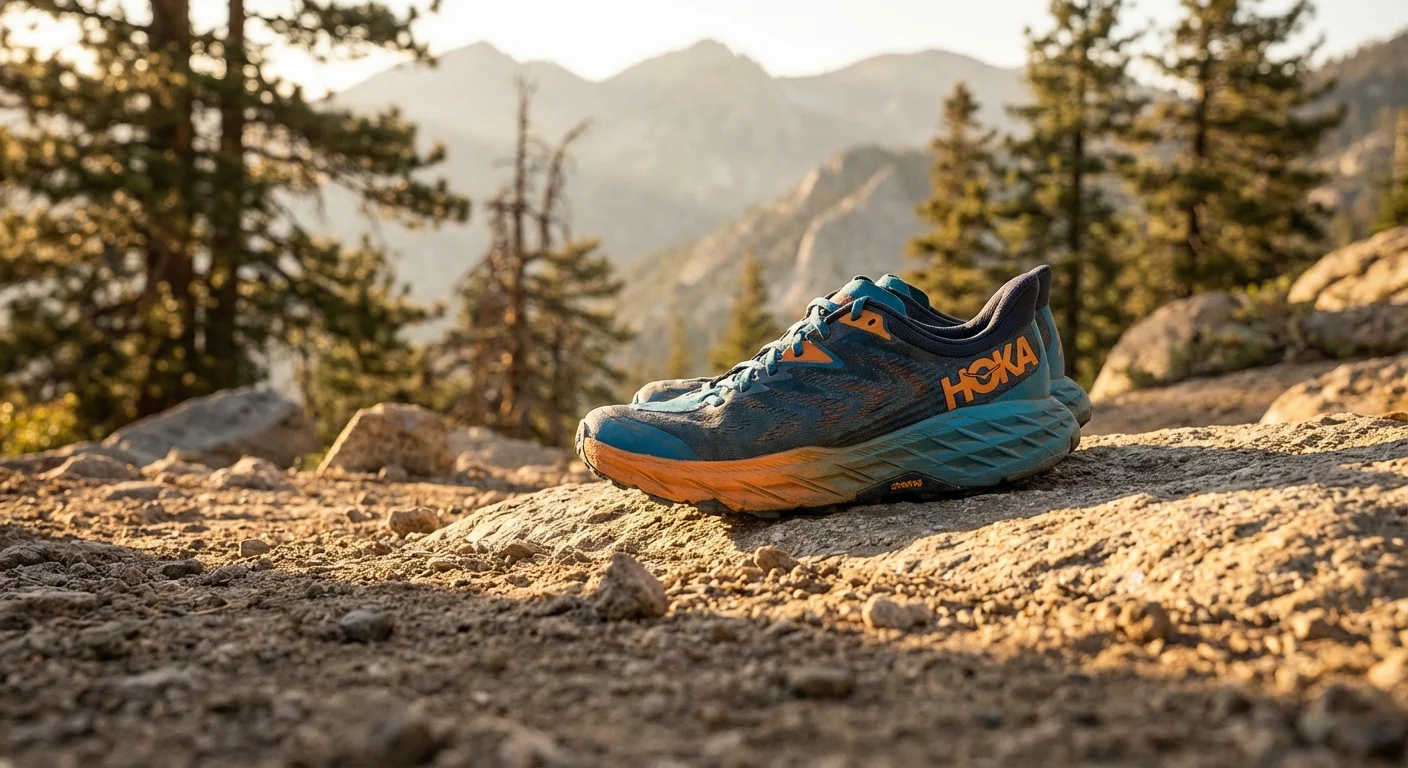 Hoka Speedgoat 6 trail running shoe side profile