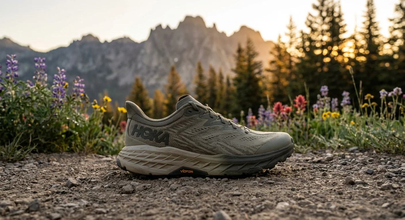 Hoka Speedgoat 6 trail running shoe side profile