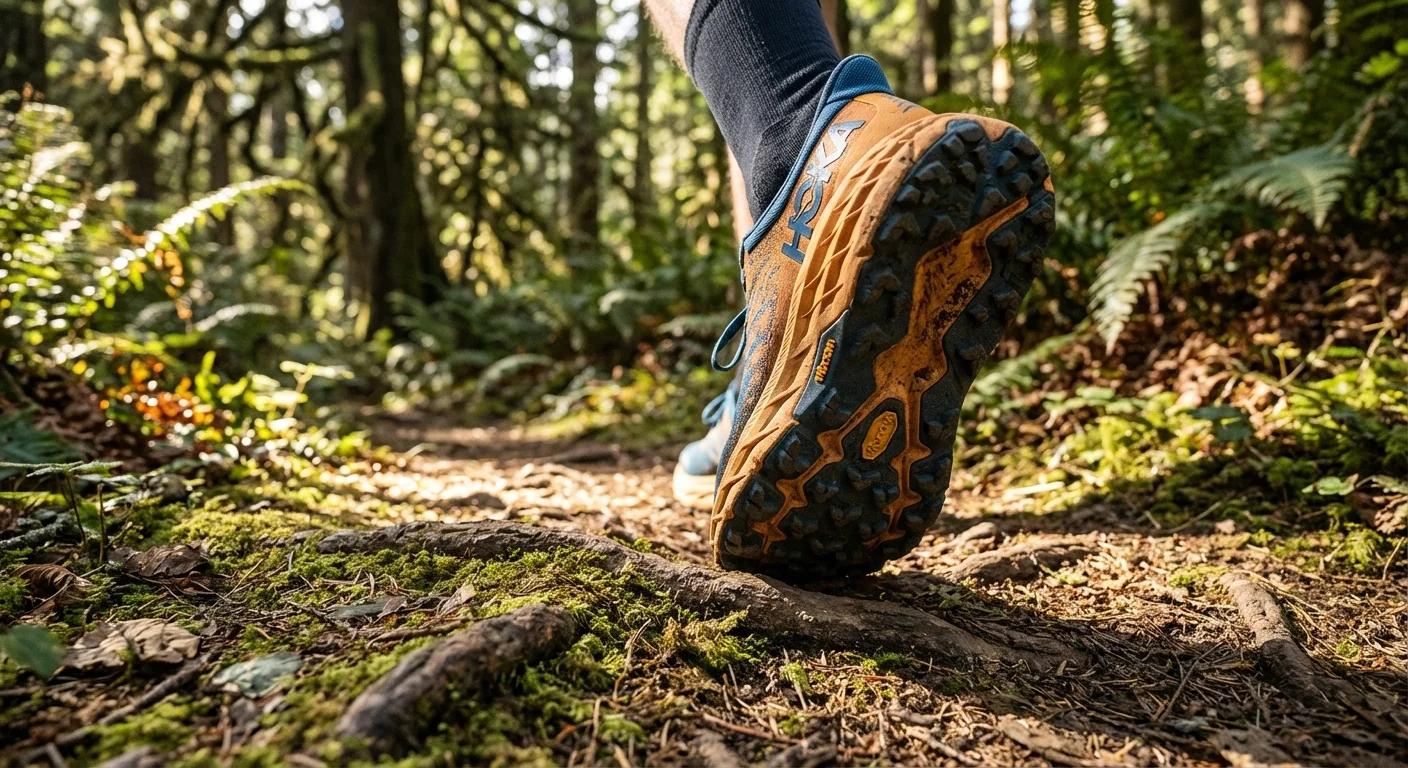 Hoka Speedgoat 6 trail running shoe Vibram outsole tread pattern
