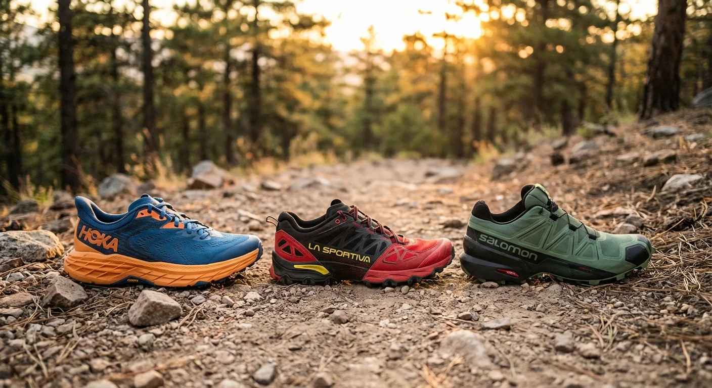 Hoka Speedgoat 6 vs La Sportiva Bushido III vs Salomon Speedcross 7 trail shoes side by side