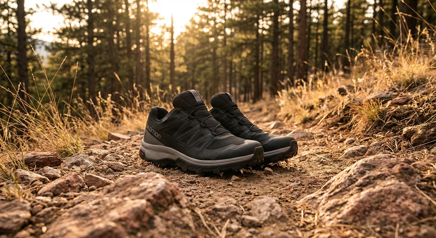 Salomon Snowspike CSWP winter trail running shoes with metal studs and waterproof upper