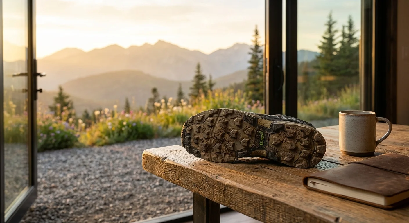 Inov-8 Roclite Ultra G 320 GTX trail running shoe graphene outsole detail