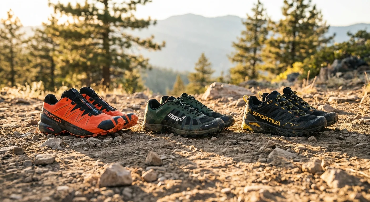 Salomon Speedcross 7 Inov-8 Mudclaw G 260 La Sportiva Cyklon Cross GTX side by side