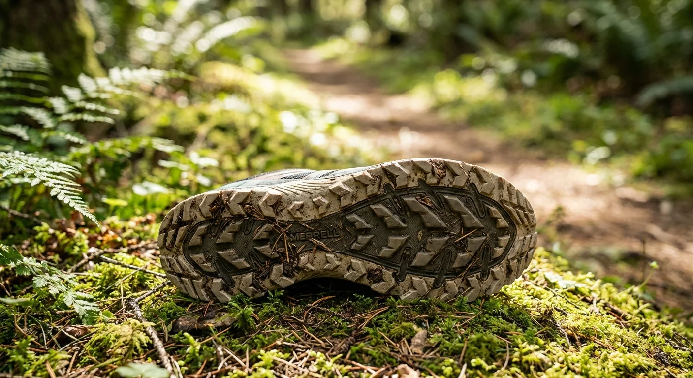 Merrell MQM 3 trail running shoe outsole tread pattern close-up