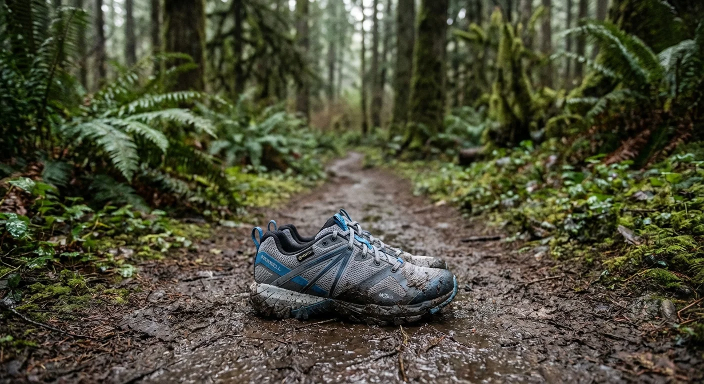 Merrell MQM 3 Gore-Tex hiking shoe grey and blue