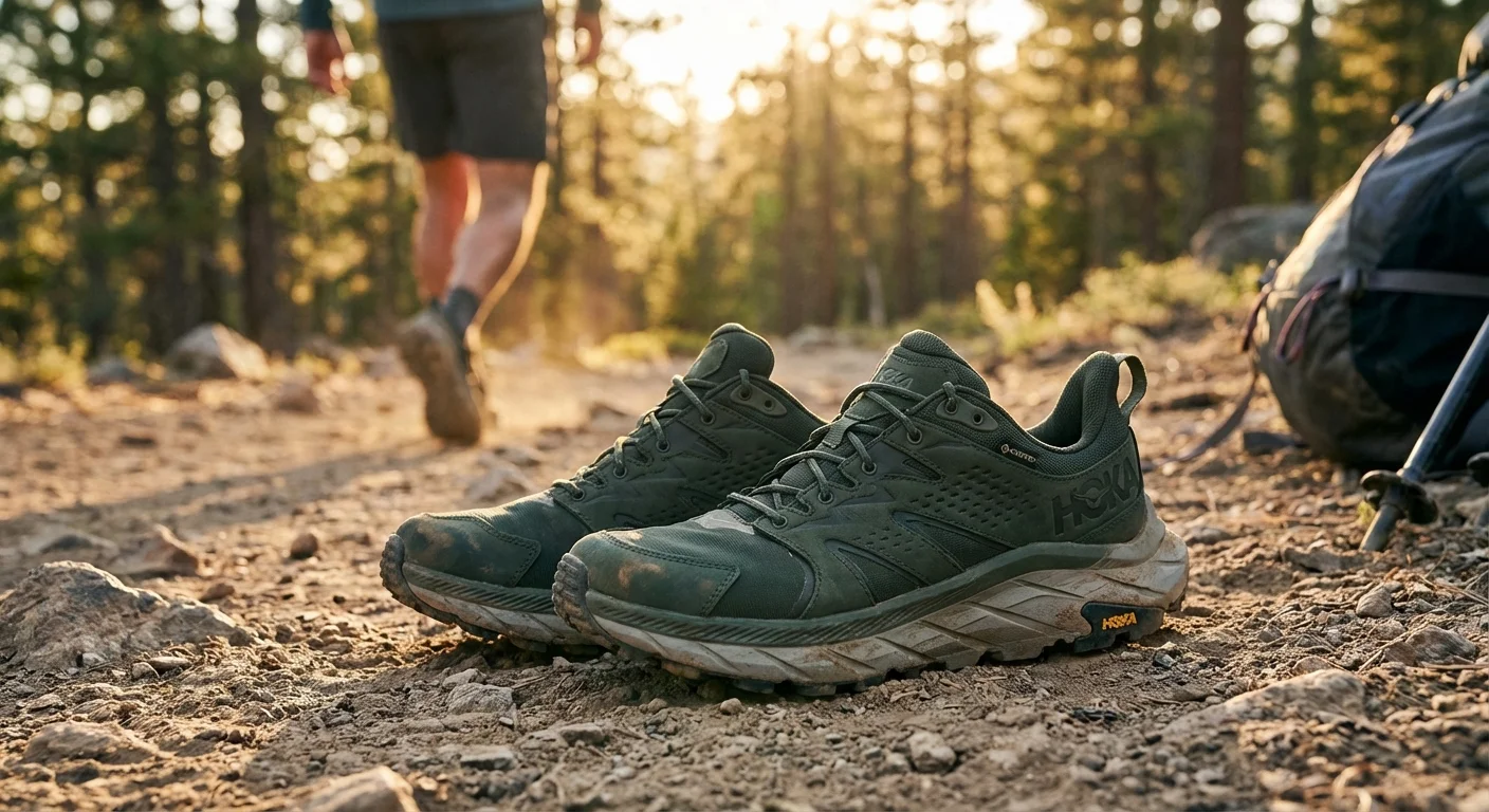 Hoka Anacapa Low GTX hiking shoe dark green waterproof