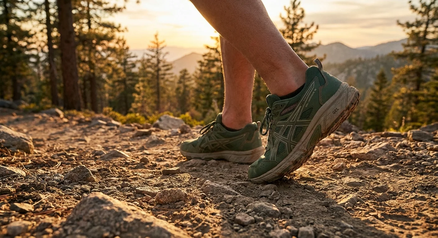 ASICS GEL-Venture 10 trail running shoe in forest green colorway