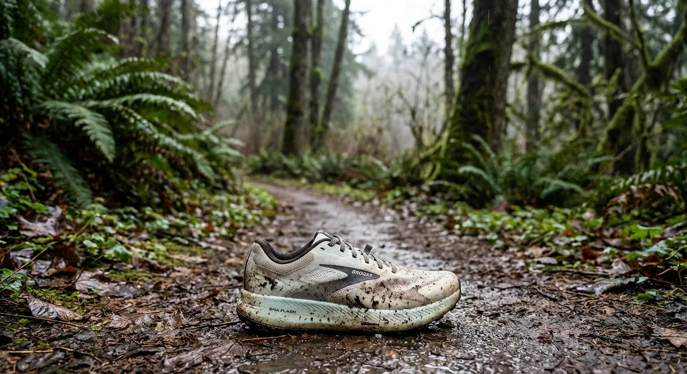 Brooks Catamount 4 trail running shoe side view showing DNA Flash midsole