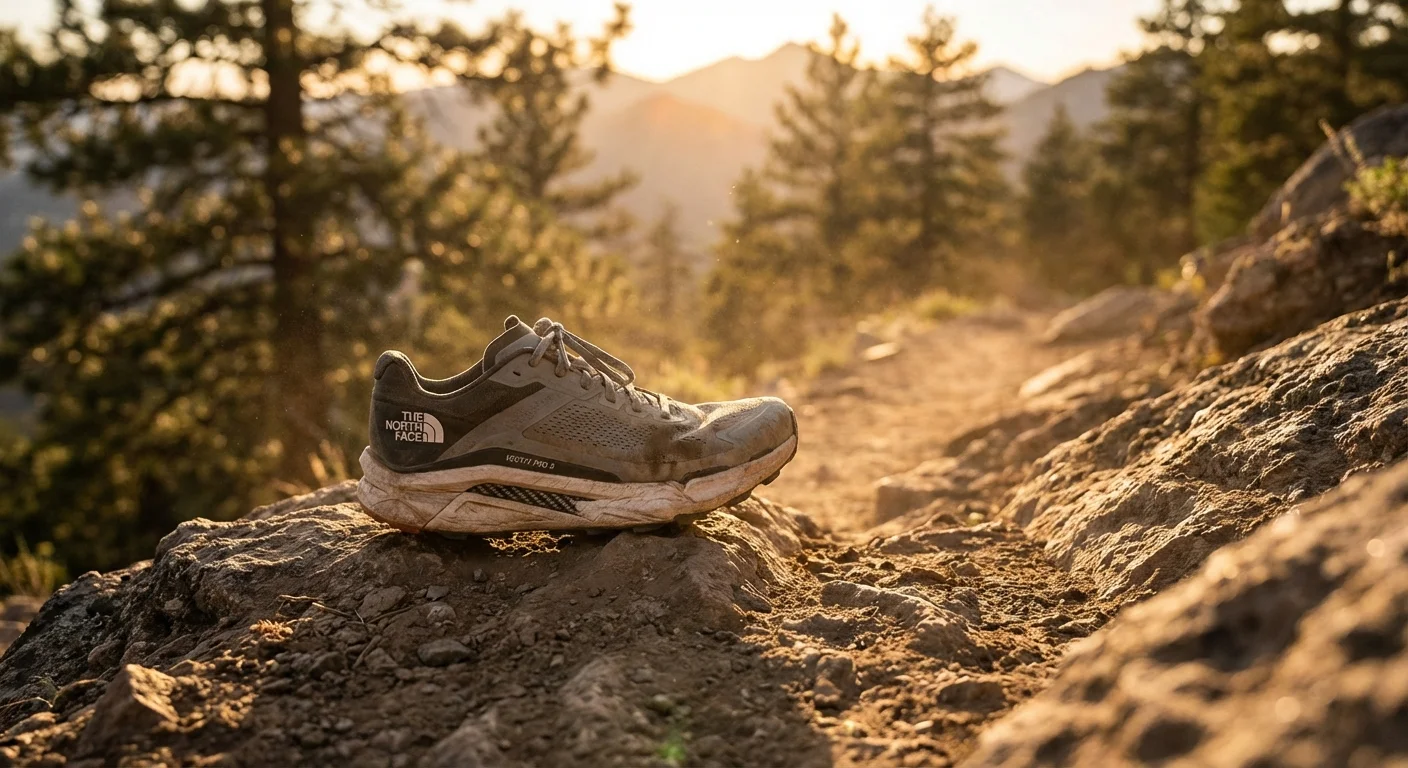 The North Face Vectiv Pro 3 trail running shoe highlighting 3D carbon fiber plate