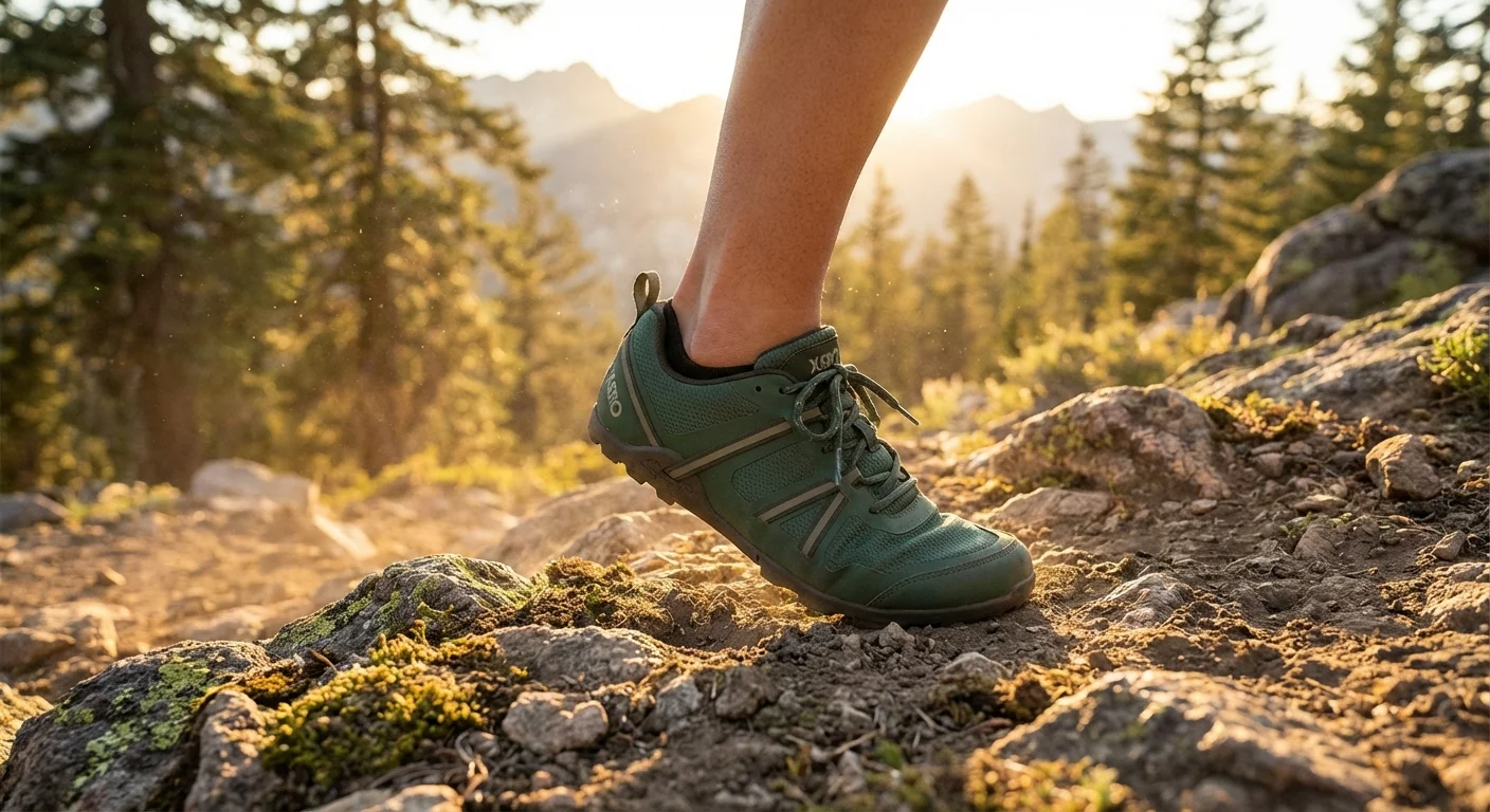 Xero Shoes Mesa Trail II minimalist trail shoe in forest green colorway