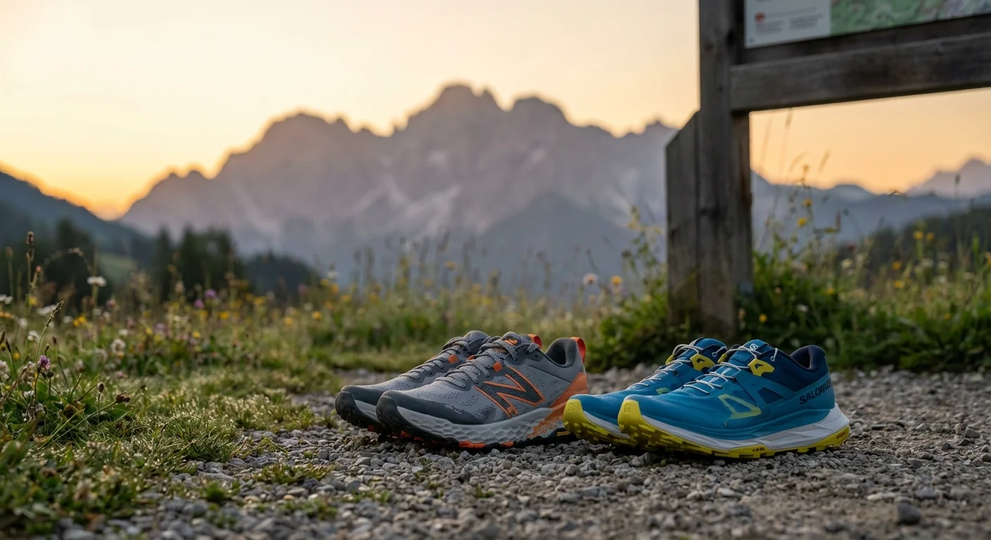 New Balance Hierro v9 vs Salomon Ultra Glide 4 trail shoes side by side